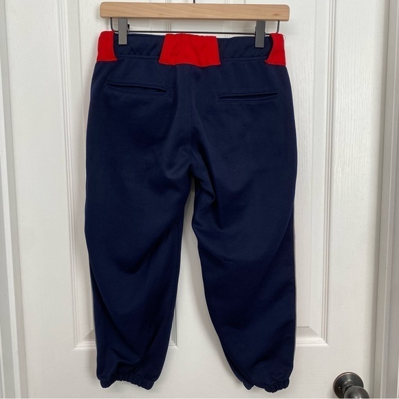 Two Five Apparel Softball Pants Cropped Navy Red Medium - Picture 6 of 14
